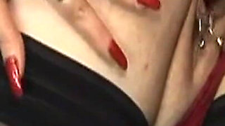 Blonde MILF in Red Latex Gets Creampied Deep