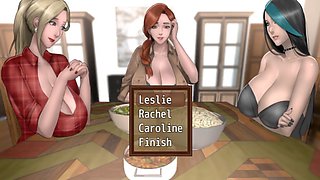 Two sexy queens go down on my shaft in zombie retreat action
