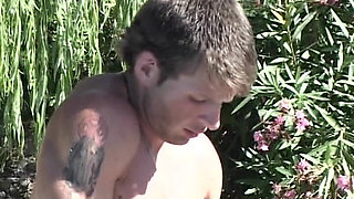 Perfectly Shaped French Bitches Sharing Dick by the Pool