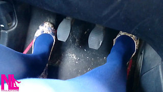 Driving Fast in Flowered Ballet Flats