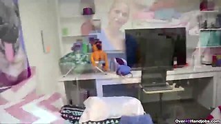 Horny milf POV handjob