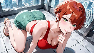 Lustful Red Haired Beauty Futuristic Subway Multiple Passionate Creampies