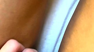 Pussy toying busty high heeled stunner solo pov masturbation