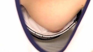 Close up Asian sex scene with cunt around her dick