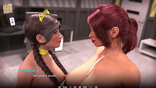 Busty babe gets ass fucked in this adult visual novel experience