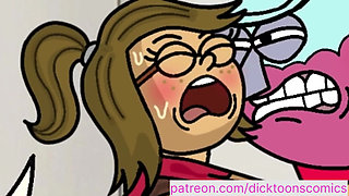 Everyone has fucked Eileen except Benson, He fucks her and cums inside. - regular show cartoon parody