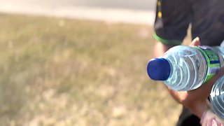 Beach Encounter: Ebony Vixen's Steamy Invitation