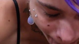 Blowjob From This Hottie with Colorful Hair