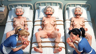 Nursing Home Fetish - Bound Grannies Moaning From Foot Licking