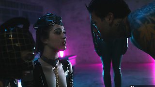 Brunette threesome with Joanna Angel and Small Hands