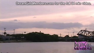 Hot blondie sydney bares pussy in downtown tampa