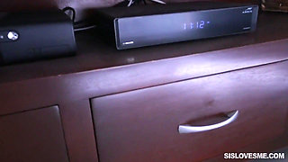 Kinky stepsis goes down on my fat cock