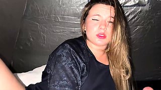 Blonde babe caught stroking in school camp - Anal and