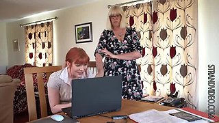 Mature Lesbian Sarah Stern Spanked Hard in Kinky BDSM Day Punishment