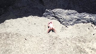 Naked Beauty on Beach - Drone POV Erotic Relaxation