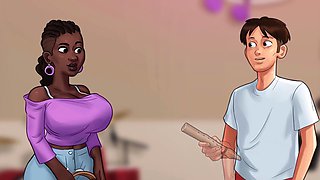 Naughty step-sister gets steamy in the principal's shower with her small boobs