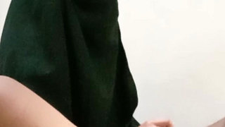 hijab girl fucks her best friend and gives him a handjob as a gift for his friendship