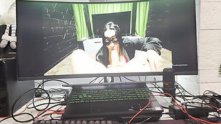 Stepmom Sucks While I Watch Her Video