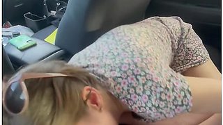 Pov Extremely Risky Public Beach Parking Lot Blow Job In The Car By A Tiny Brunette With A Nice Rack