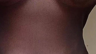 Woman masturbating pleasurably, she even orgasms while masturbating. Natural nipples