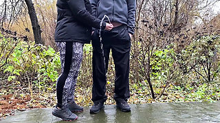 My Stepmom Takes Control of My Dick Outdoors