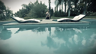 Hot blonde teen gets fucked outdoors