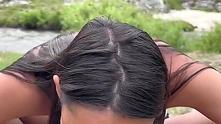 Outdoor Foot Job with Blowjob