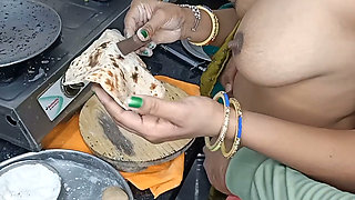 Indian desi aunty cooking in kitchen then come went to sex in our husband