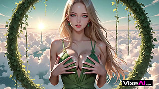 Blonde Hottie Spread in Petals, Fucked Deep and Cum Soaked AI Generated