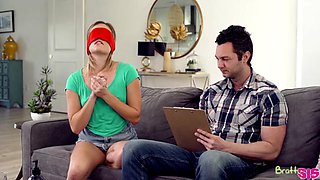 Naughty sister wanted to give it to me, but didnt know how to say it...: Blowjob, Babe  Blonde Porn