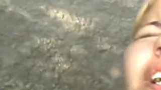 Big Tits Slut Humiliating Piss on Face and in Mouth by Two Big Cocks
