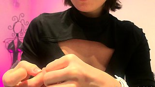Curly Blonde Teen Records Solo Dildo Masturbation More at