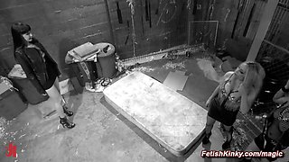 Lesbian couple 2 dicks in one chick banging redhead