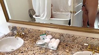 Stepbrother Watches Me Shower and Fingers My Ass Until I Drain His Balls