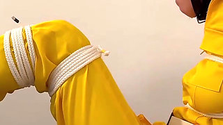 April O'neil Barefoot and Tickled