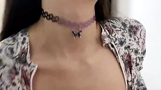 Brunette seductress working her big boobs and hot ass