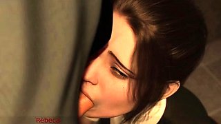 Foxy 3D Superwoman bounces up and down on a cock