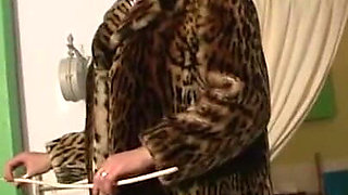 The blond woman humiliates and spanks on the masked guy