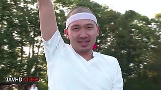 Hot Asian Group Sex Outdoors with Sara Saijo - Raw Uncensored JAV Fuck