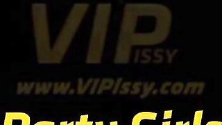 Threesome scene with vivid Paula Shy and Francys Belle from VIPissy