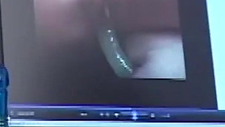 Secretary Watches Porn and Masturbates at Her Desk