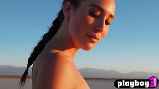 Super-cute dark haired Willa Prescott molten posing