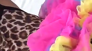 Spanking Leads to a Cumshot on Her Fishnets Ass