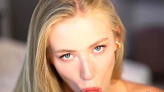 Sweaty Blonde Moans Loudly as She Takes Every Inch