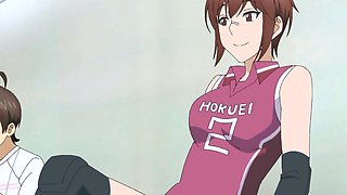 Tall anime volleyball hottie fucks boy hard in dorm sex