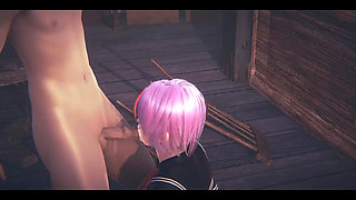 Hentai Uncensored - Tanami Blowjob and Fucked in a Tavern - Japanese Asian Manga Anime Game Porn