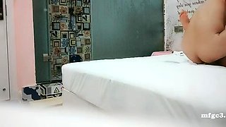 Petite small tit babe with perfect pussy masturbates