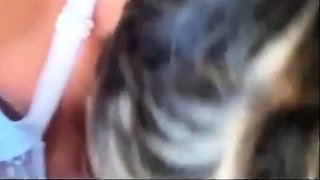 Amateur Blowjob in Bra and Panties