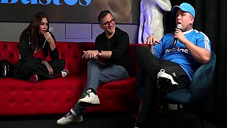 Sara Blonde, Juan Bustos And Blonde Sara - Is Savagely Fucked By A Fan With A Huge Dick While Her Cuckold Husband Watches Them Podcast