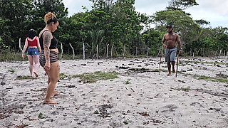 Playing the Ball on The Field with My Neighbor We Lost the Kitchen